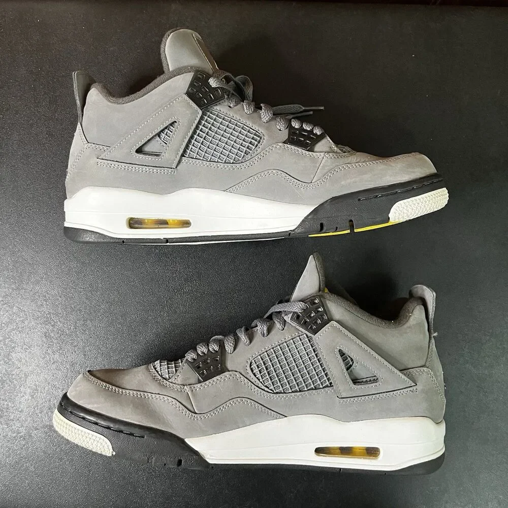 Jordan 4 Cool Grey 2019 Release Size 11 Men 308497-007 Grey/White/Yellow NO BOX